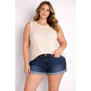 Universal Thread XXL Cream Yellow Sleeveless Textured Sweatshirt Muscle Tee New